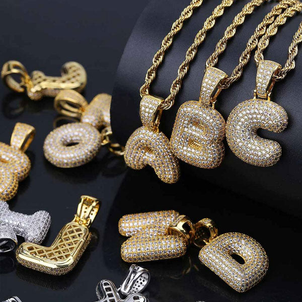 Custom Hip Hop Letter Necklace Pendant