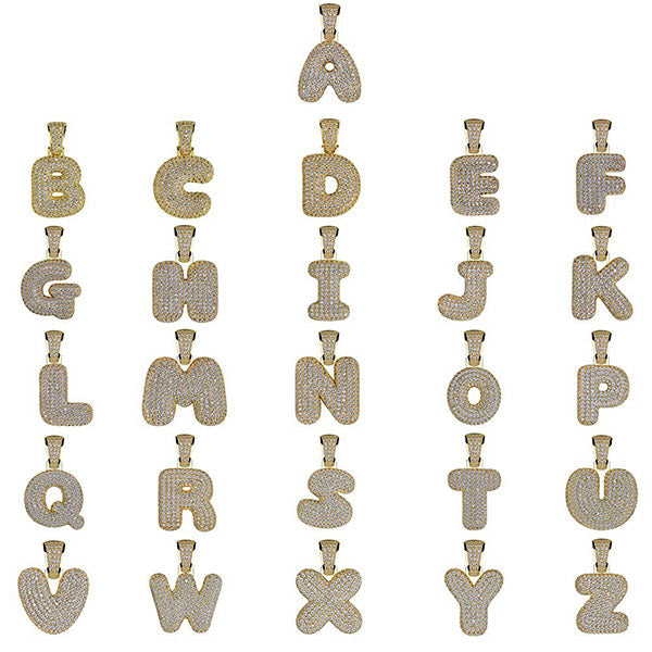 Custom Hip Hop Letter Necklace Pendant