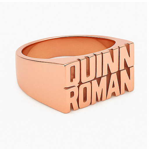 Personalized Unisex Ring with 2 Names