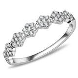 High polished (no plating) Stainless Steel Ring with AAA Grade CZ  in Clear