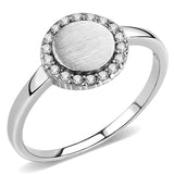 No Plating Stainless Steel Ring with AAA Grade CZ  in Clear