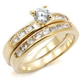 High-Polished 925 Sterling Silver Ring with AAA Grade CZ  in Clear