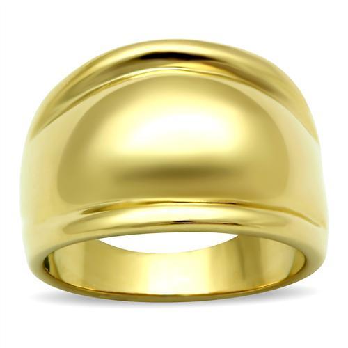 IP Gold(Ion Plating) Brass Ring with No Stone