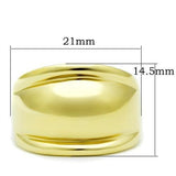 IP Gold(Ion Plating) Brass Ring with No Stone