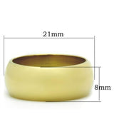 IP Gold(Ion Plating) Brass Ring with No Stone
