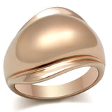 IP Rose Gold(Ion Plating) Brass Ring with No Stone