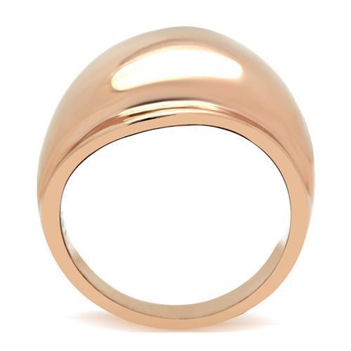 IP Rose Gold(Ion Plating) Brass Ring with No Stone