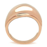 IP Rose Gold(Ion Plating) Brass Ring with No Stone