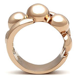 IP Rose Gold(Ion Plating) Brass Ring with No Stone
