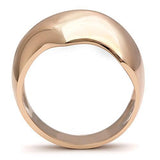 IP Rose Gold(Ion Plating) Brass Ring with No Stone