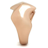 IP Rose Gold(Ion Plating) Brass Ring with No Stone