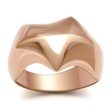 IP Rose Gold(Ion Plating) Brass Ring with No Stone