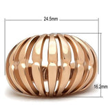IP Rose Gold(Ion Plating) Brass Ring with No Stone