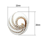 IP Rose Gold(Ion Plating) Brass Earrings with Top Grade Crystal  in Clear