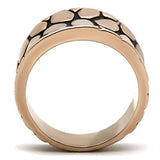 IP Rose Gold(Ion Plating) Brass Ring with No Stone