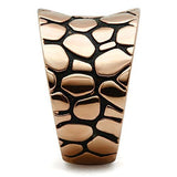 IP Rose Gold(Ion Plating) Brass Ring with No Stone