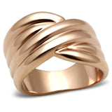 IP Rose Gold(Ion Plating) Brass Ring with No Stone