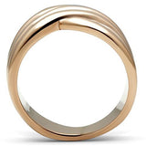 IP Rose Gold(Ion Plating) Brass Ring with No Stone