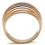 IP Rose Gold(Ion Plating) Brass Ring with No Stone