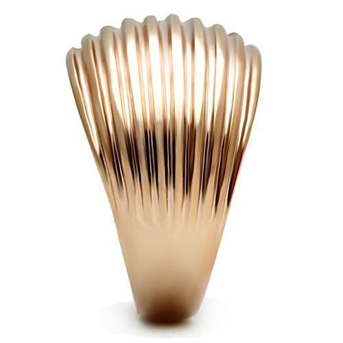 IP Rose Gold(Ion Plating) Brass Ring with No Stone