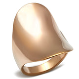 IP Rose Gold(Ion Plating) Brass Ring with No Stone