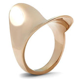 IP Rose Gold(Ion Plating) Brass Ring with No Stone