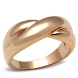 IP Rose Gold(Ion Plating) Brass Ring with No Stone
