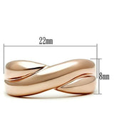 IP Rose Gold(Ion Plating) Brass Ring with No Stone