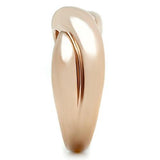 IP Rose Gold(Ion Plating) Brass Ring with No Stone
