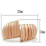 IP Rose Gold(Ion Plating) Brass Ring with No Stone