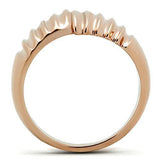 IP Rose Gold(Ion Plating) Brass Ring with No Stone