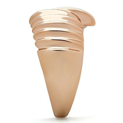 IP Rose Gold(Ion Plating) Brass Ring with No Stone