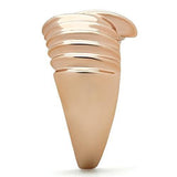 IP Rose Gold(Ion Plating) Brass Ring with No Stone