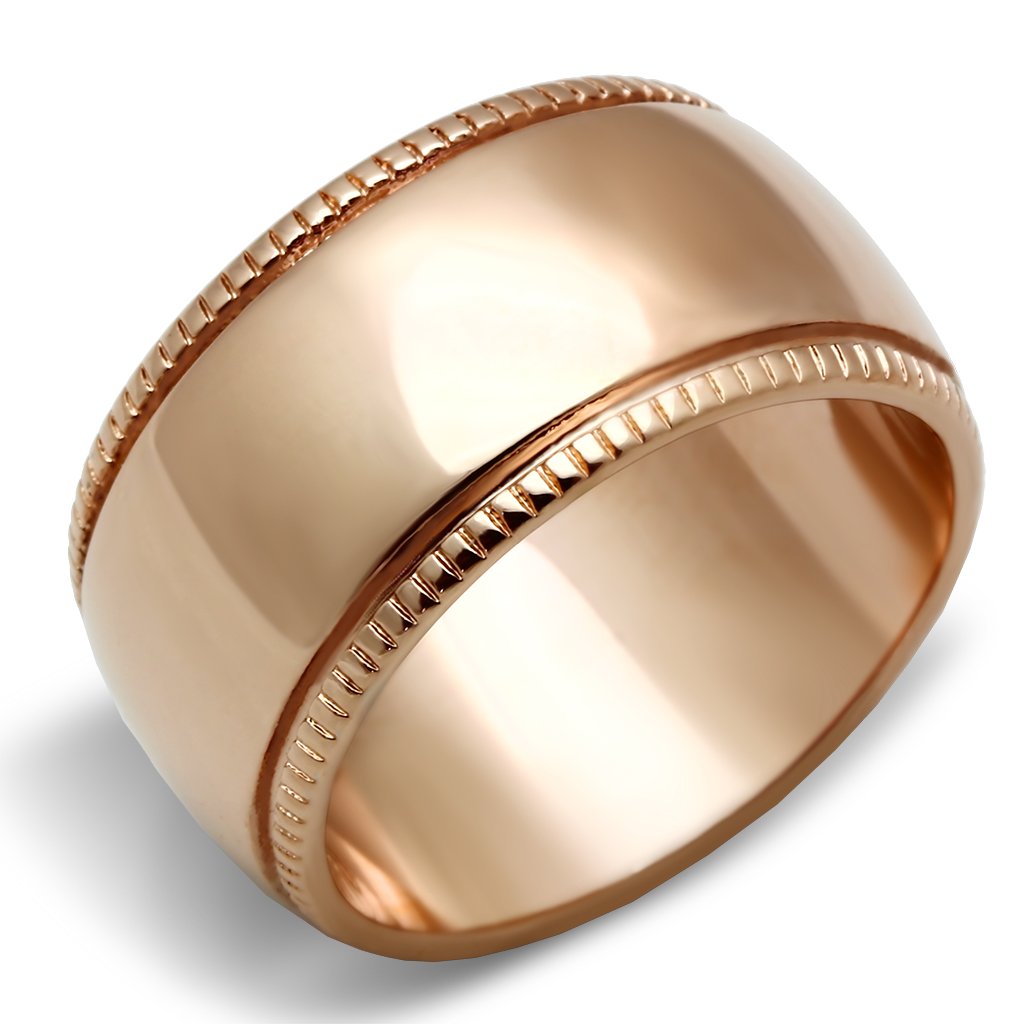 IP Rose Gold(Ion Plating) Brass Ring with No Stone