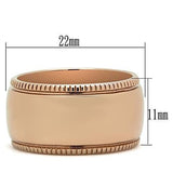 IP Rose Gold(Ion Plating) Brass Ring with No Stone
