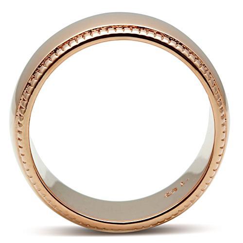 IP Rose Gold(Ion Plating) Brass Ring with No Stone