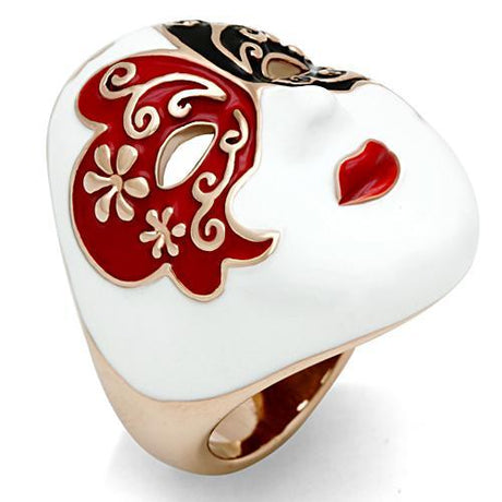 IP Rose Gold(Ion Plating) Brass Ring with No Stone