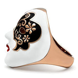 IP Rose Gold(Ion Plating) Brass Ring with No Stone