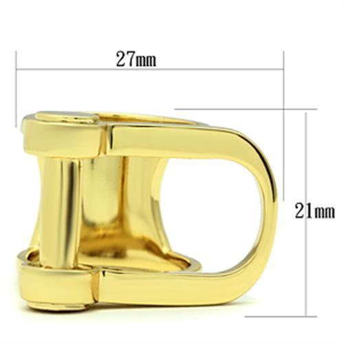 IP Gold(Ion Plating) Brass Ring with No Stone