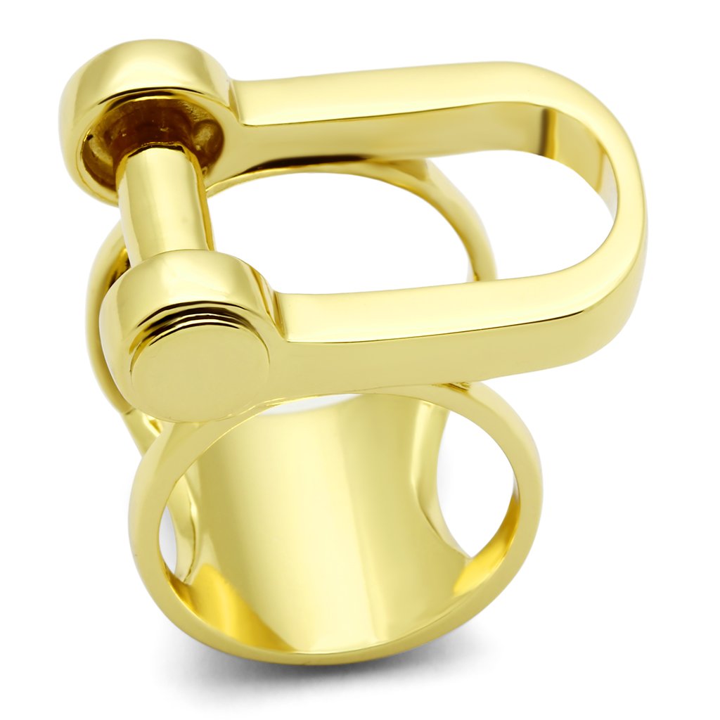 IP Gold(Ion Plating) Brass Ring with No Stone
