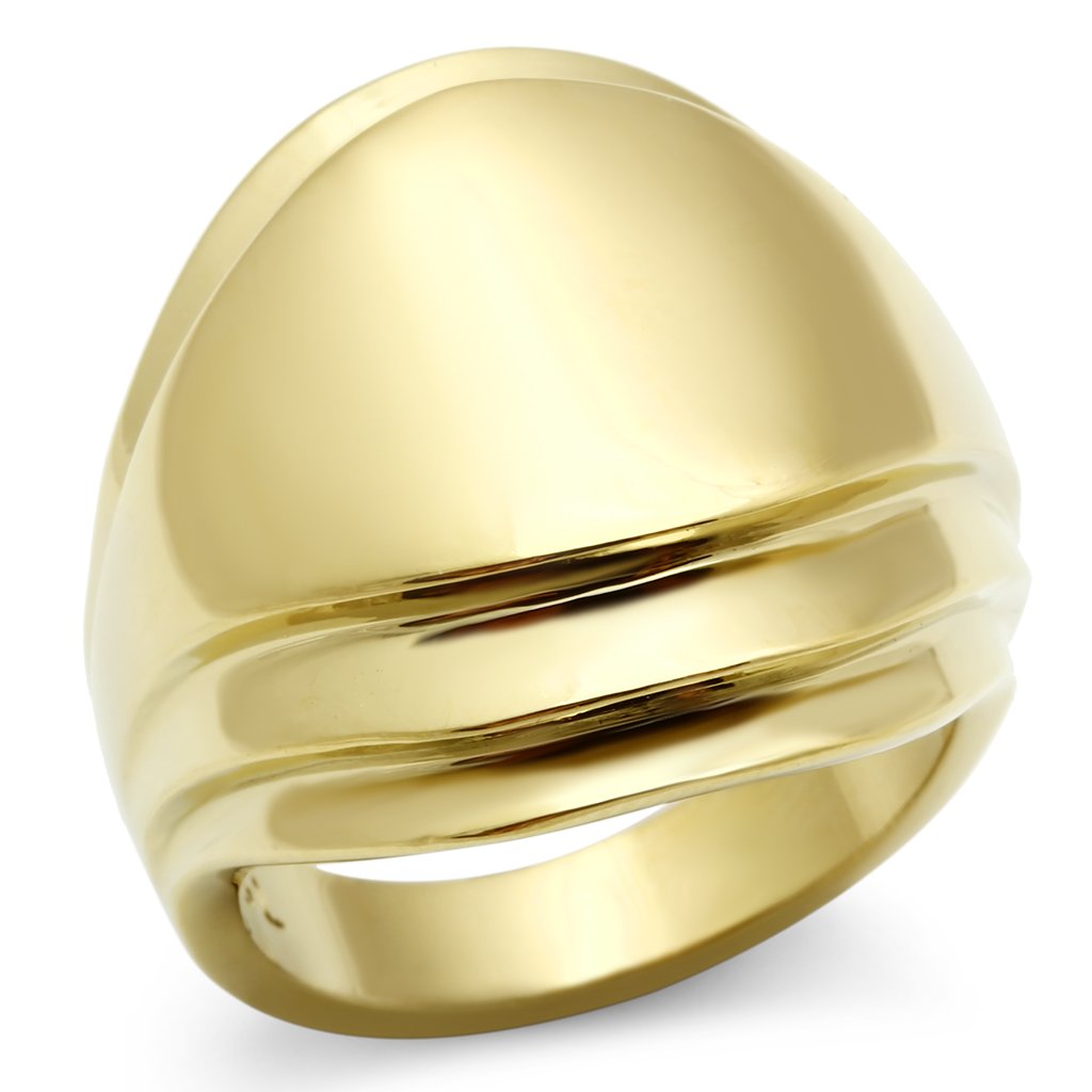 IP Gold(Ion Plating) Brass Ring with No Stone