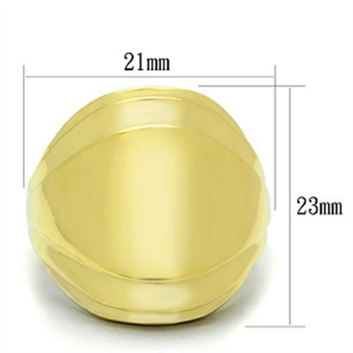 IP Gold(Ion Plating) Brass Ring with No Stone