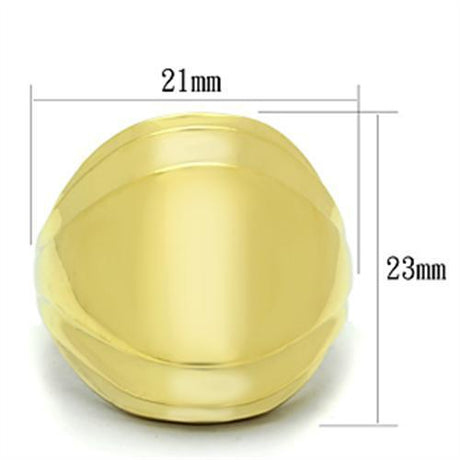 IP Gold(Ion Plating) Brass Ring with No Stone