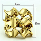 IP Gold(Ion Plating) Brass Ring with No Stone