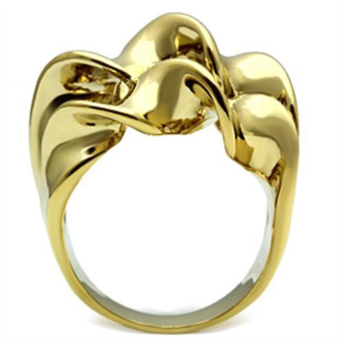 IP Gold(Ion Plating) Brass Ring with No Stone