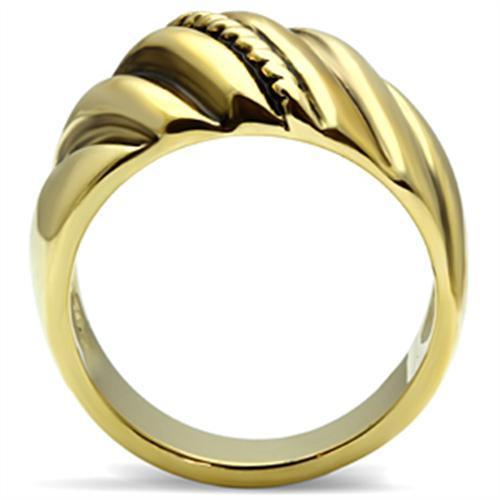 IP Gold(Ion Plating) Brass Ring with Epoxy  in Jet