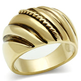 IP Gold(Ion Plating) Brass Ring with Epoxy  in Jet