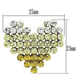 IP Gold(Ion Plating) Brass Earrings with Top Grade Crystal  in Multi Color