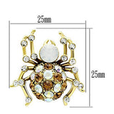 IP Gold(Ion Plating) Brass Earrings with Top Grade Crystal  in Multi Color