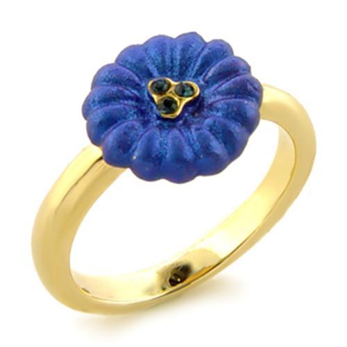 Gold White Metal Ring with Top Grade Crystal  in Montana